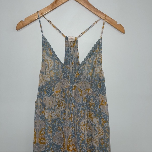 Sun & Shadow Sleeveless Tunic Tank Women's Size Small Flowy Sheer Open Front - Picture 3 of 9
